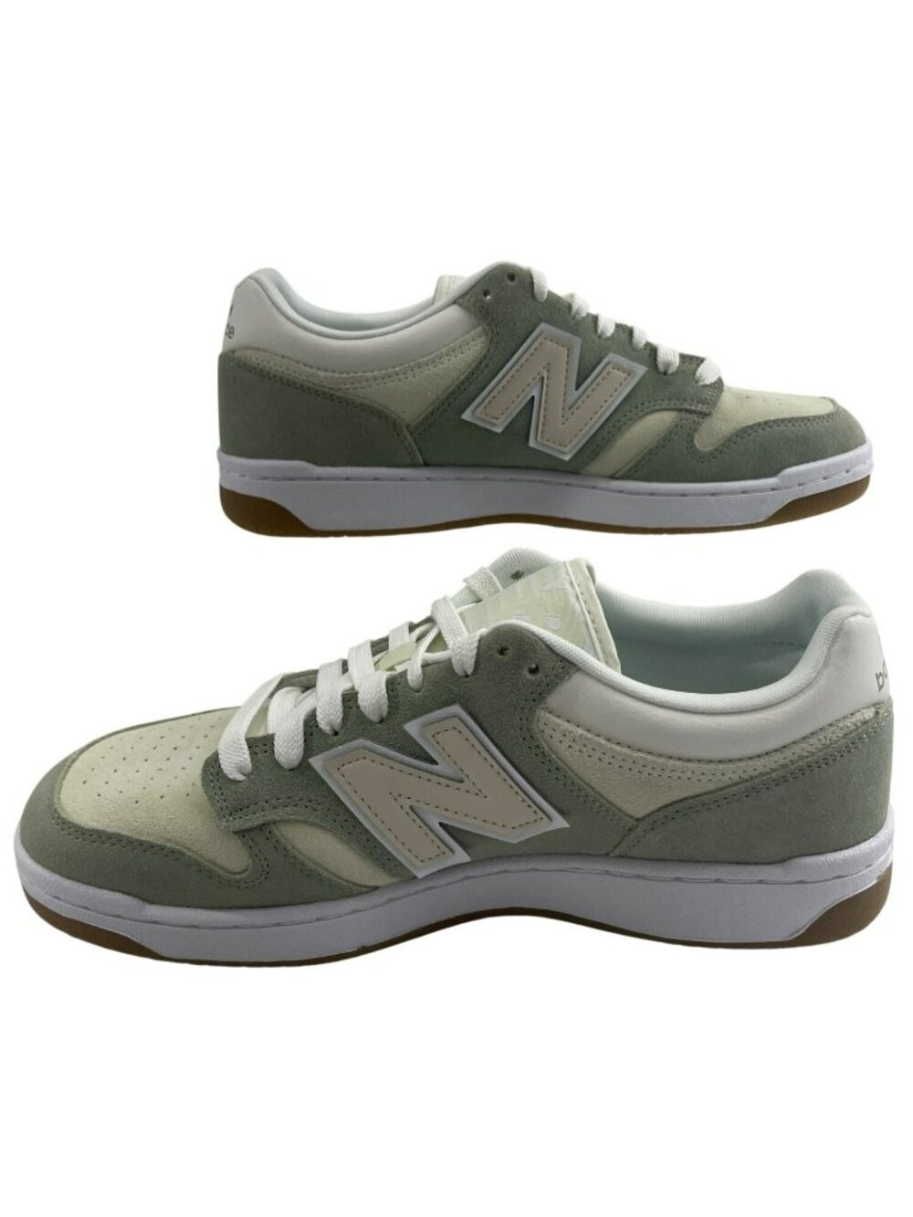 New Balance 480 Court Shoes Green & White Suede Unisex Men's Sz 9.5 Wmn's 11 NEW - Picture 2 of 11